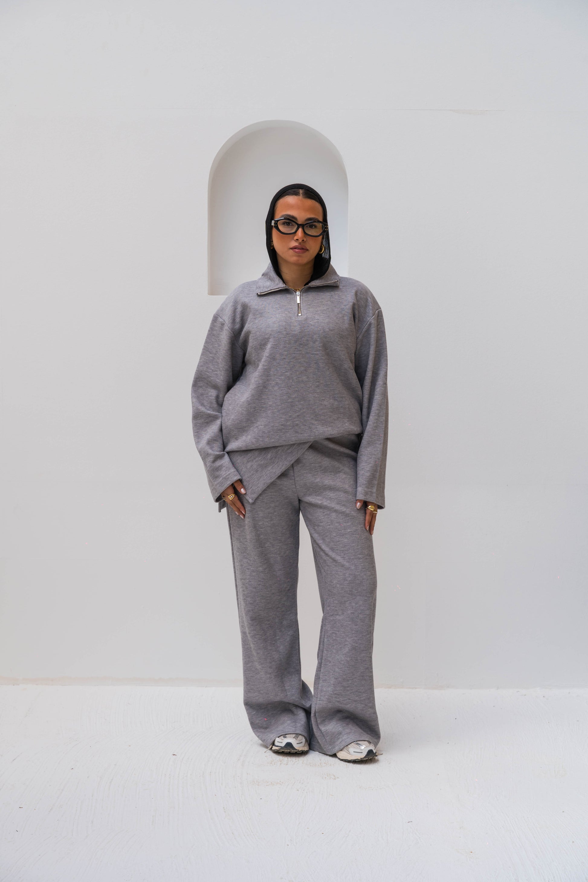 Cozy Knit Set - Grey