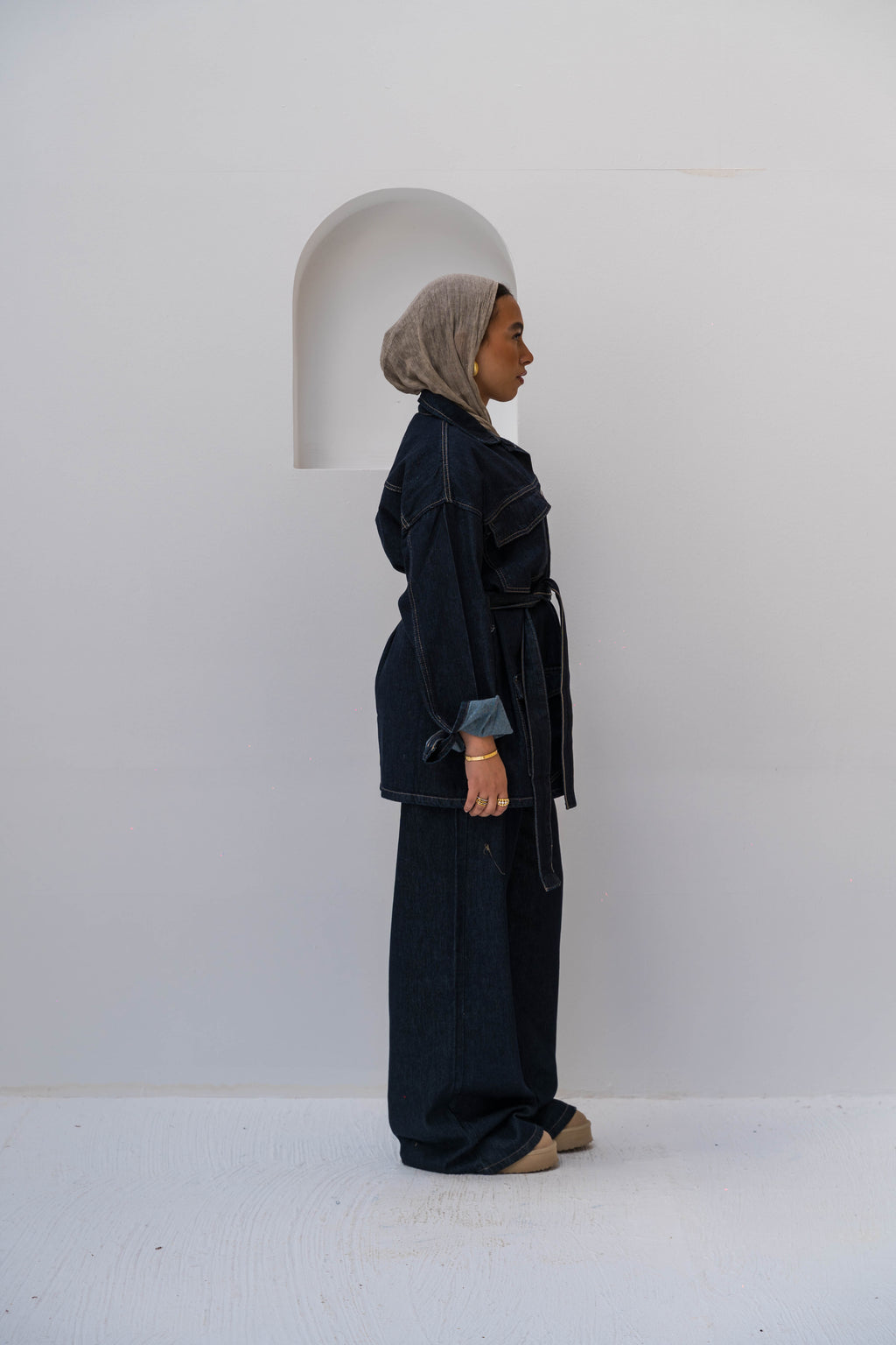 The Belted Denim Set