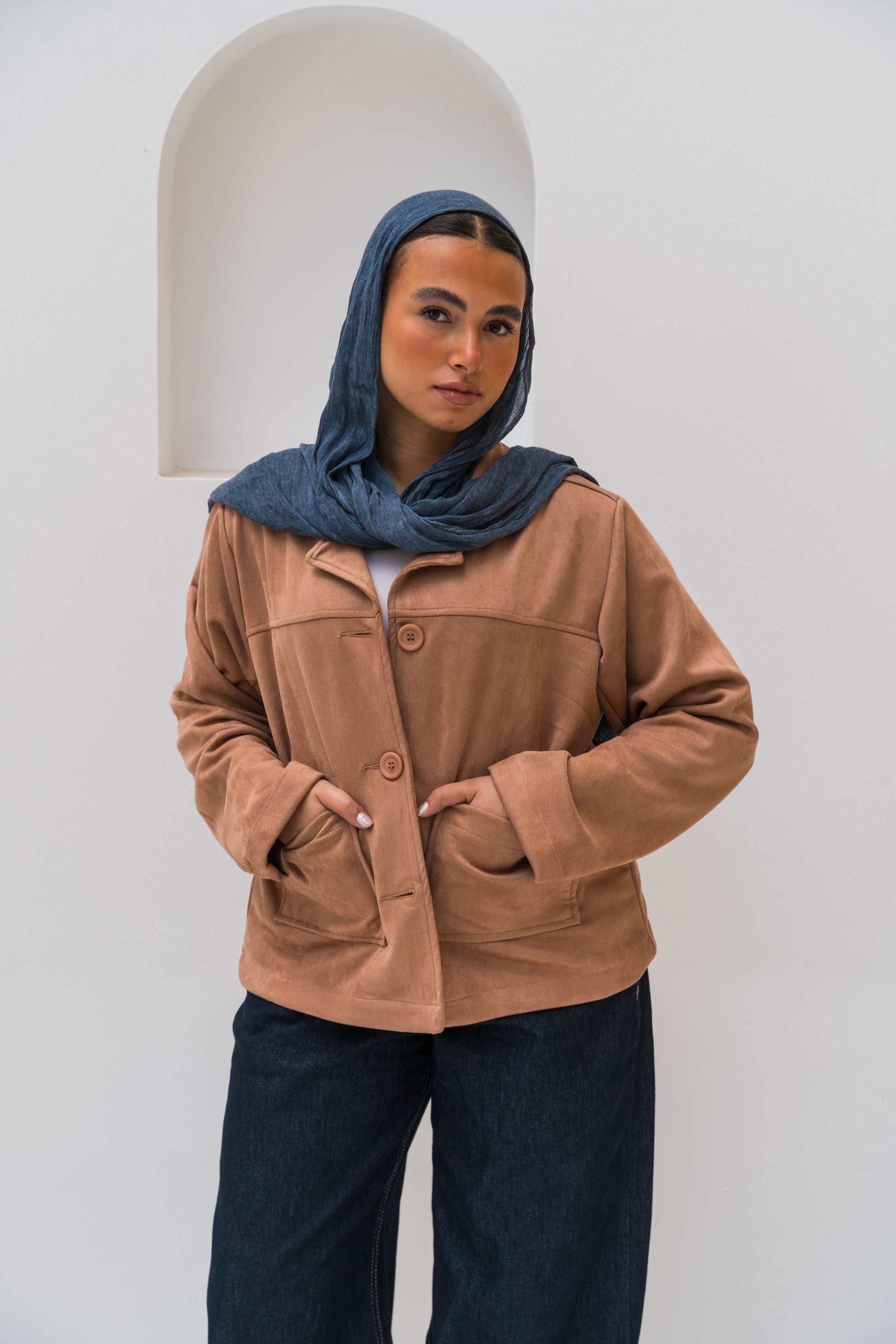 The Suede Jacket - Camel
