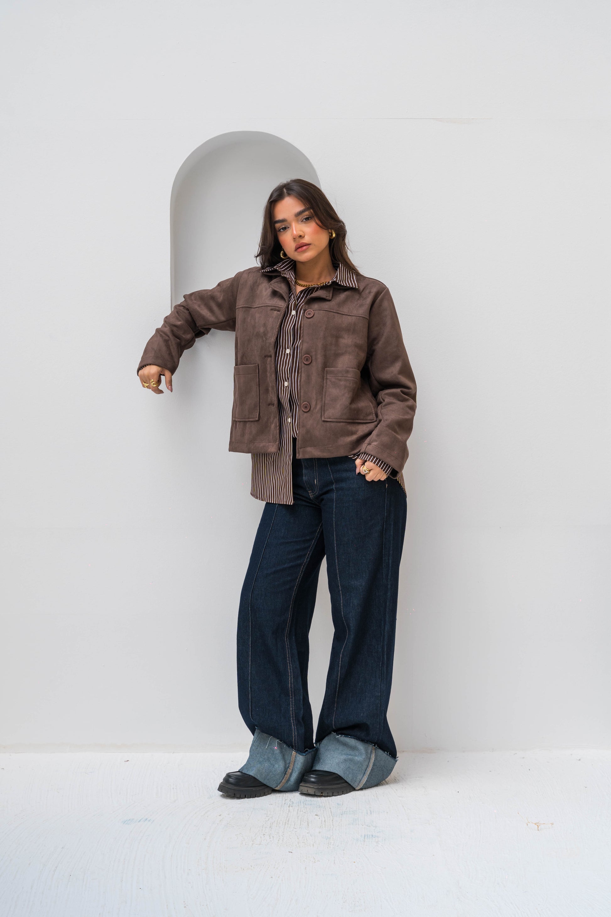 The Suede Jacket - Dark Brown