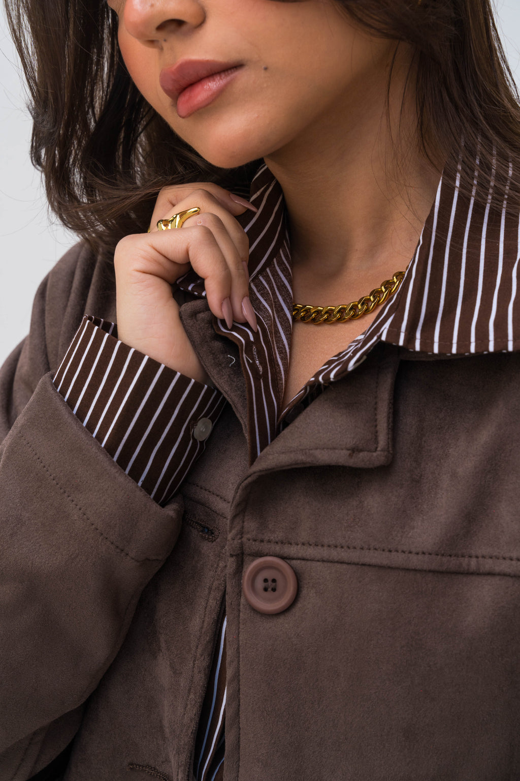 The Suede Jacket - Dark Brown