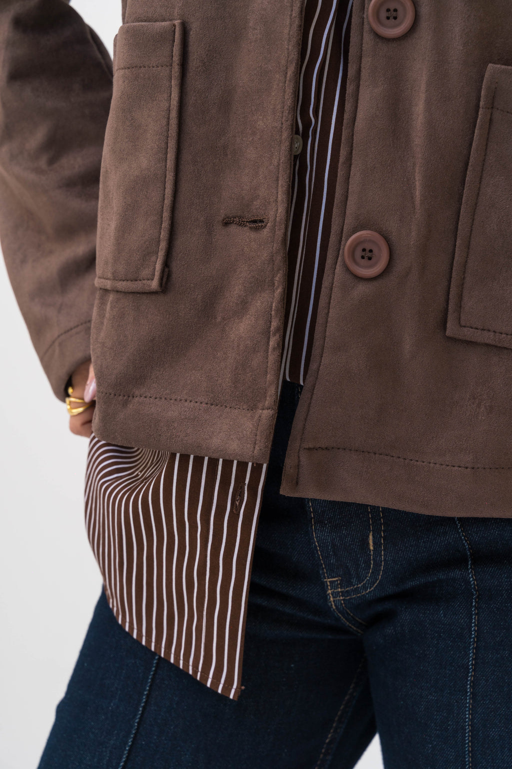 The Suede Jacket - Dark Brown