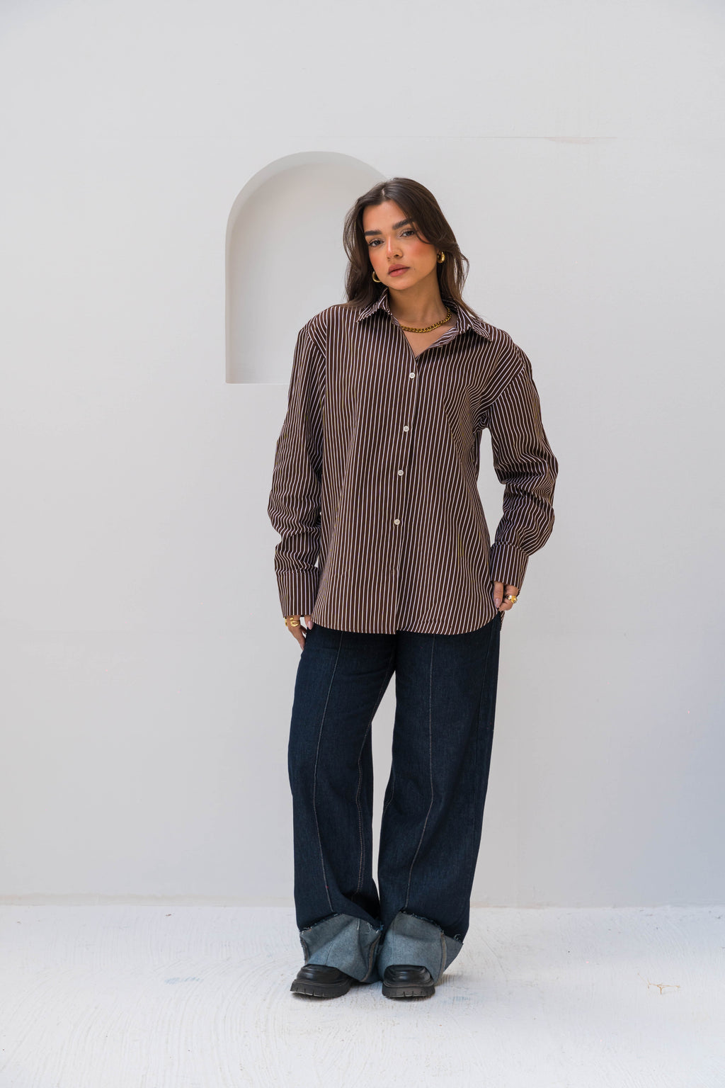 The Stripe Shirt - Brown