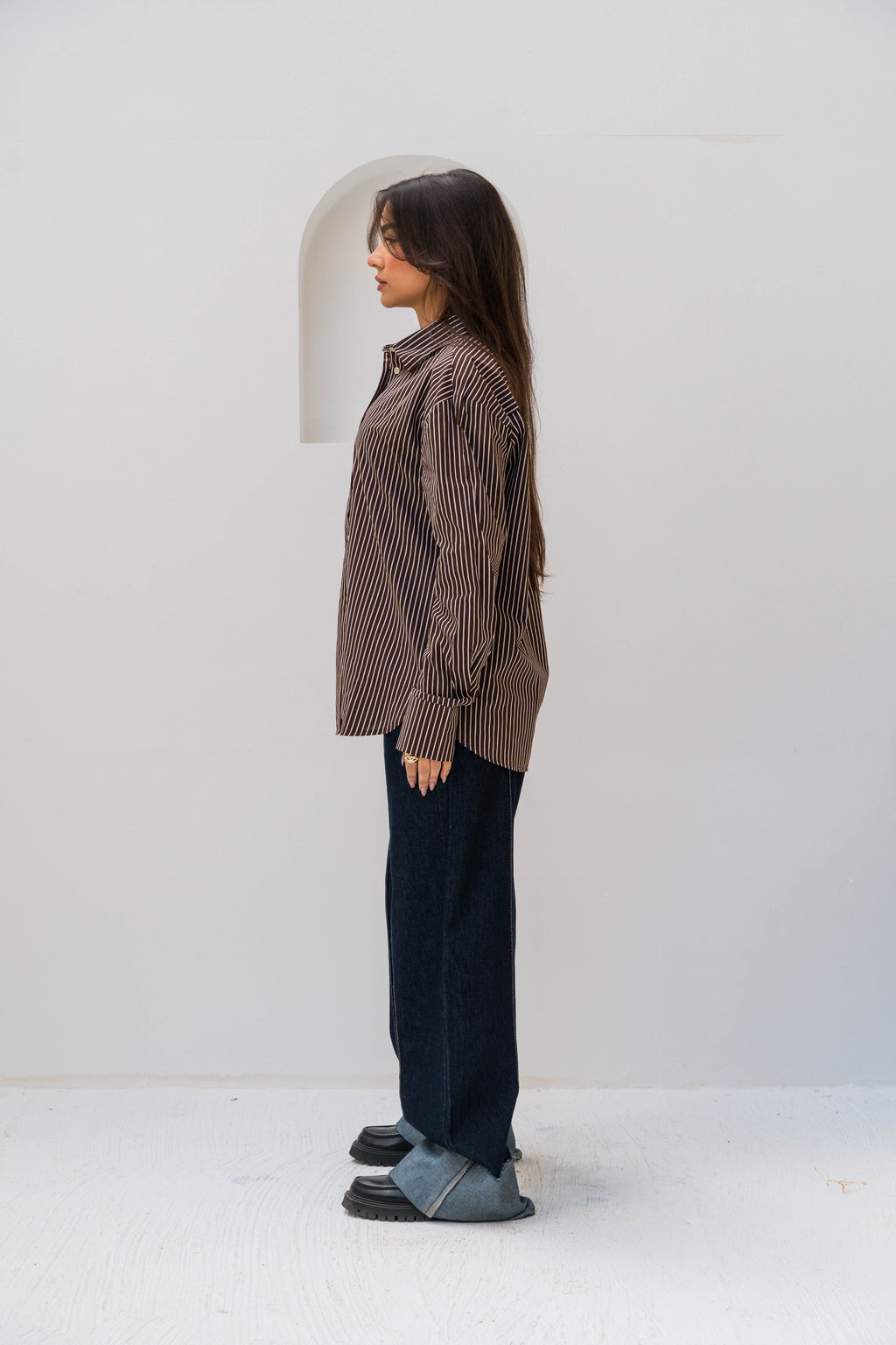 The Stripe Shirt - Brown