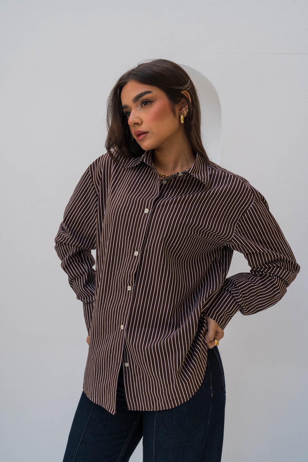 The Stripe Shirt - Brown