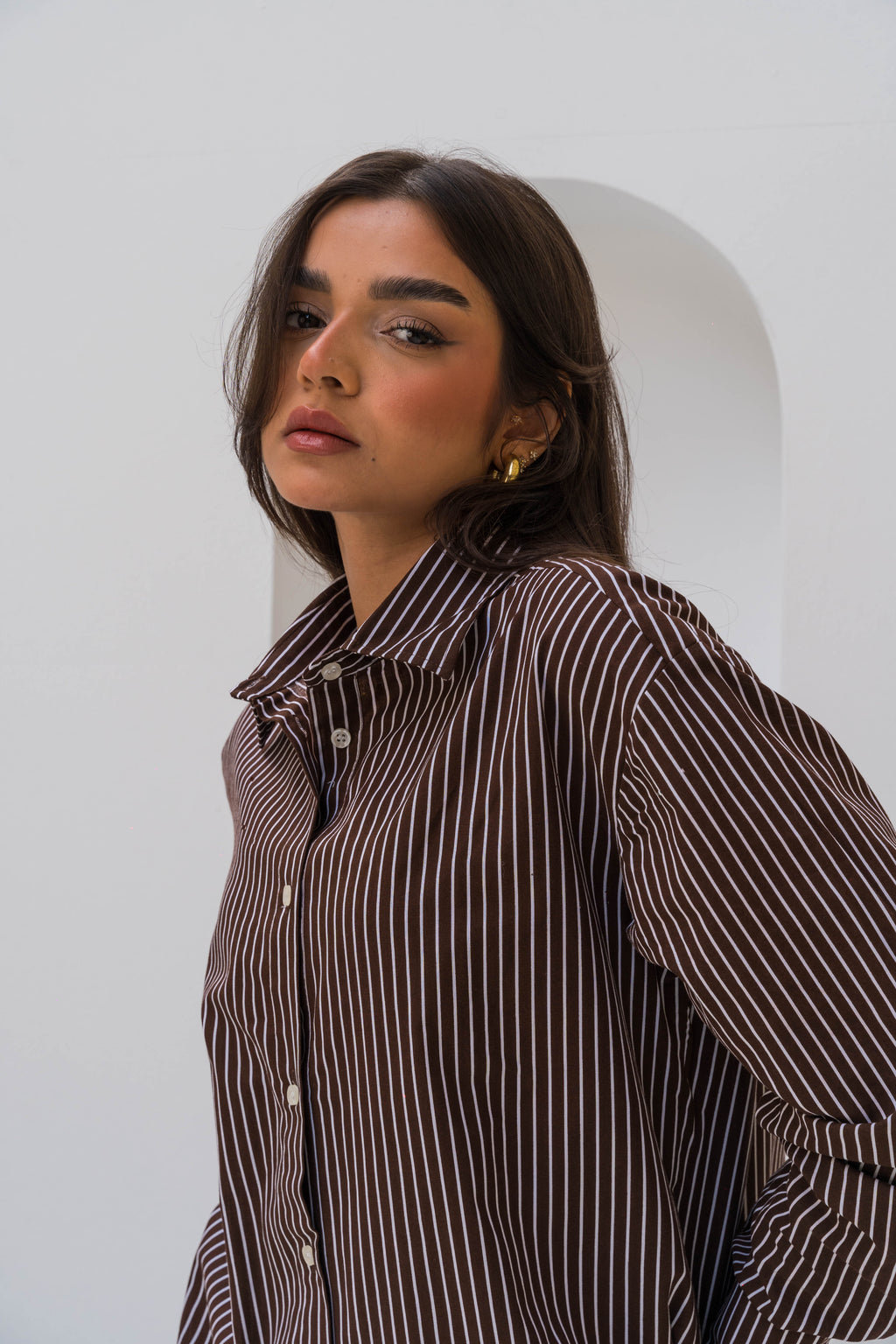 The Stripe Shirt - Brown
