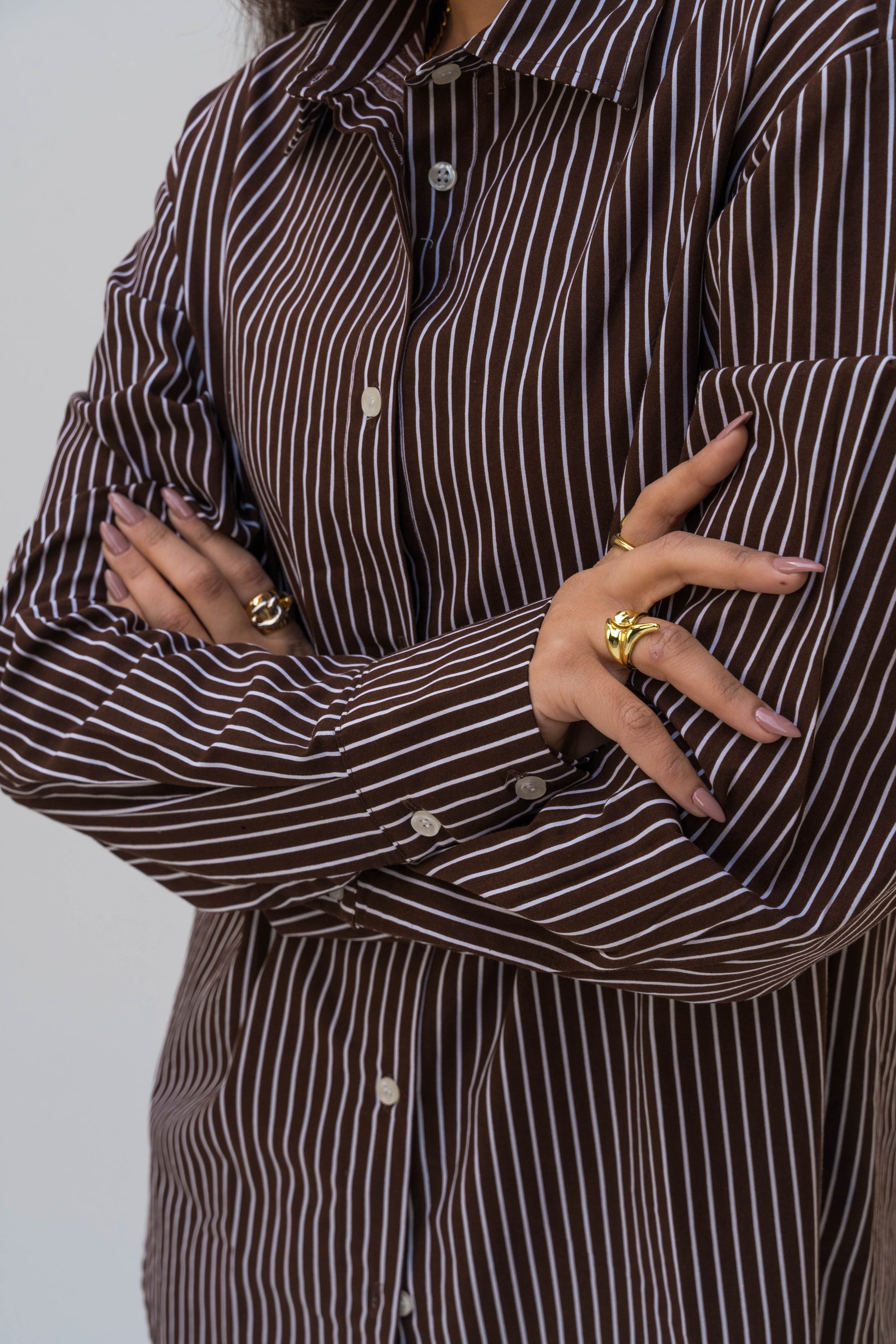 The Stripe Shirt - Brown
