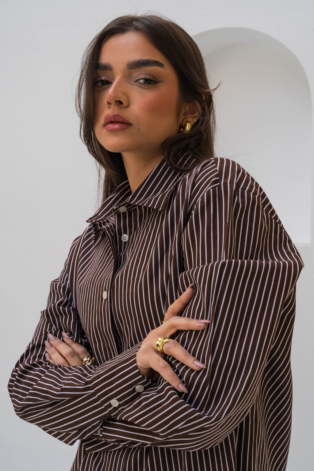 The Stripe Shirt - Brown