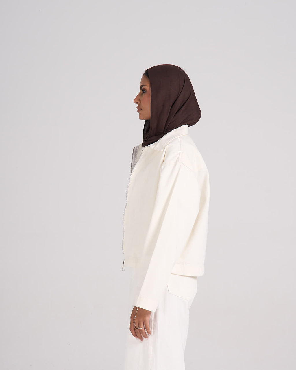 ⁠The Crop It Jacket - White