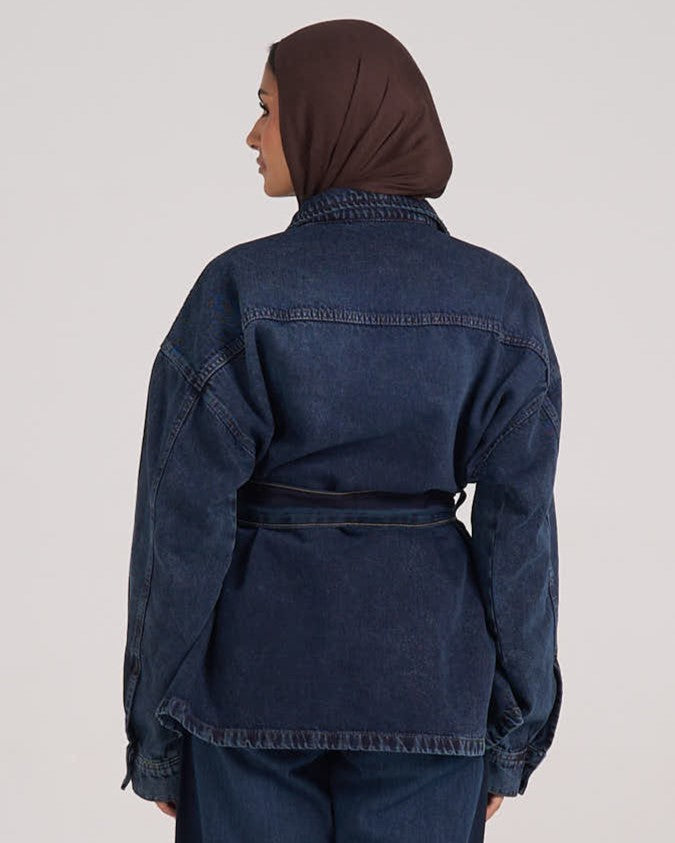 Snatched Denim Jacket - Dark