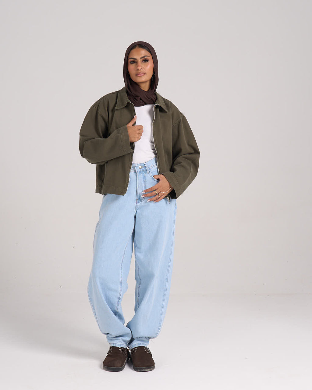 ⁠The Crop It Jacket - Olive