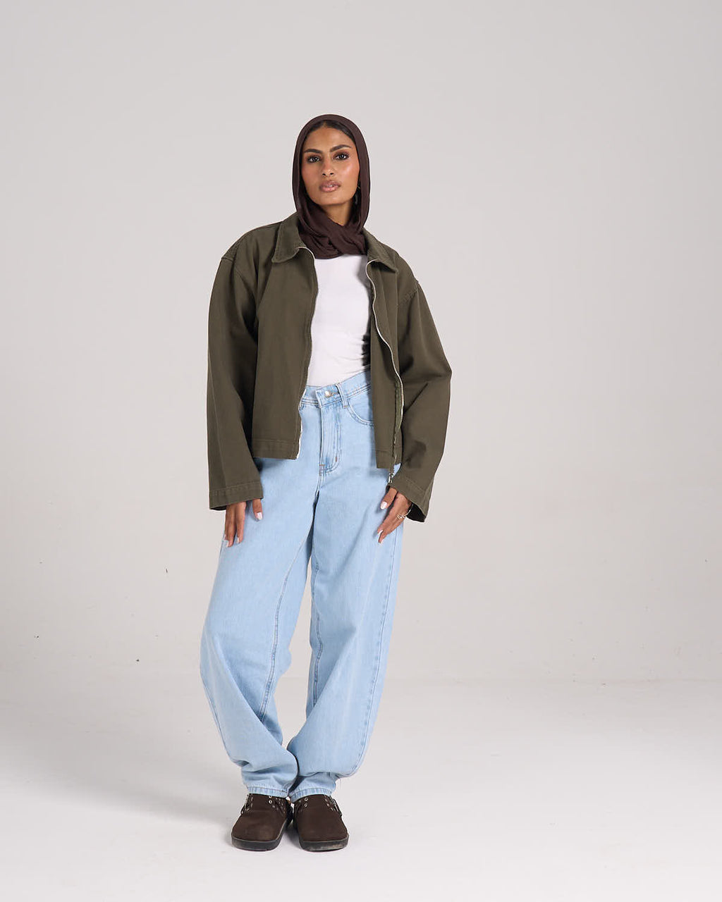 ⁠The Crop It Jacket - Olive