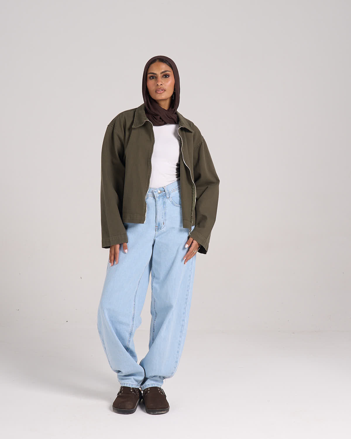 ⁠The Crop It Jacket - Olive