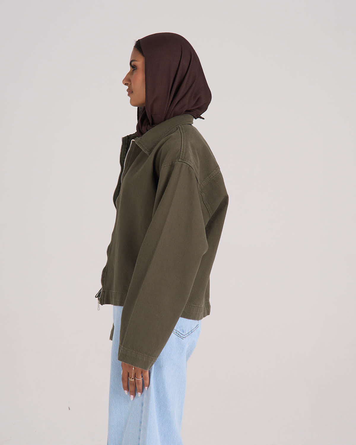 ⁠The Crop It Jacket - Olive