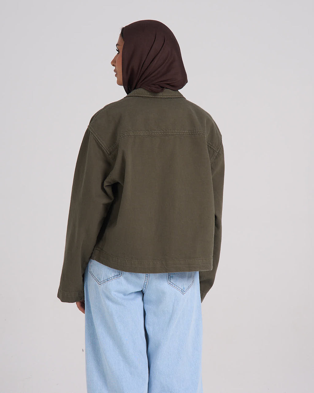 ⁠The Crop It Jacket - Olive
