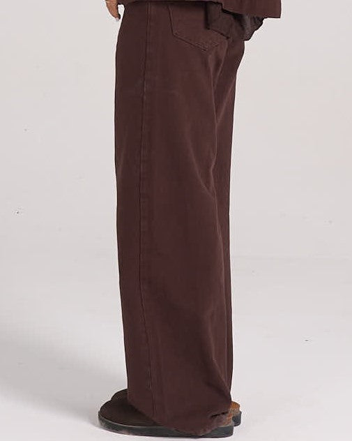 ⁠Gabardine Pants - Chocolate Brown