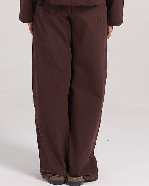 ⁠Gabardine Pants - Chocolate Brown