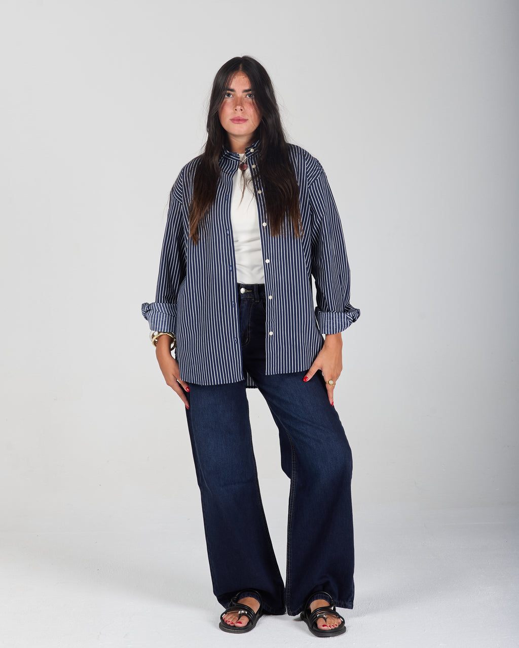 The Stripe Shirt - Navy