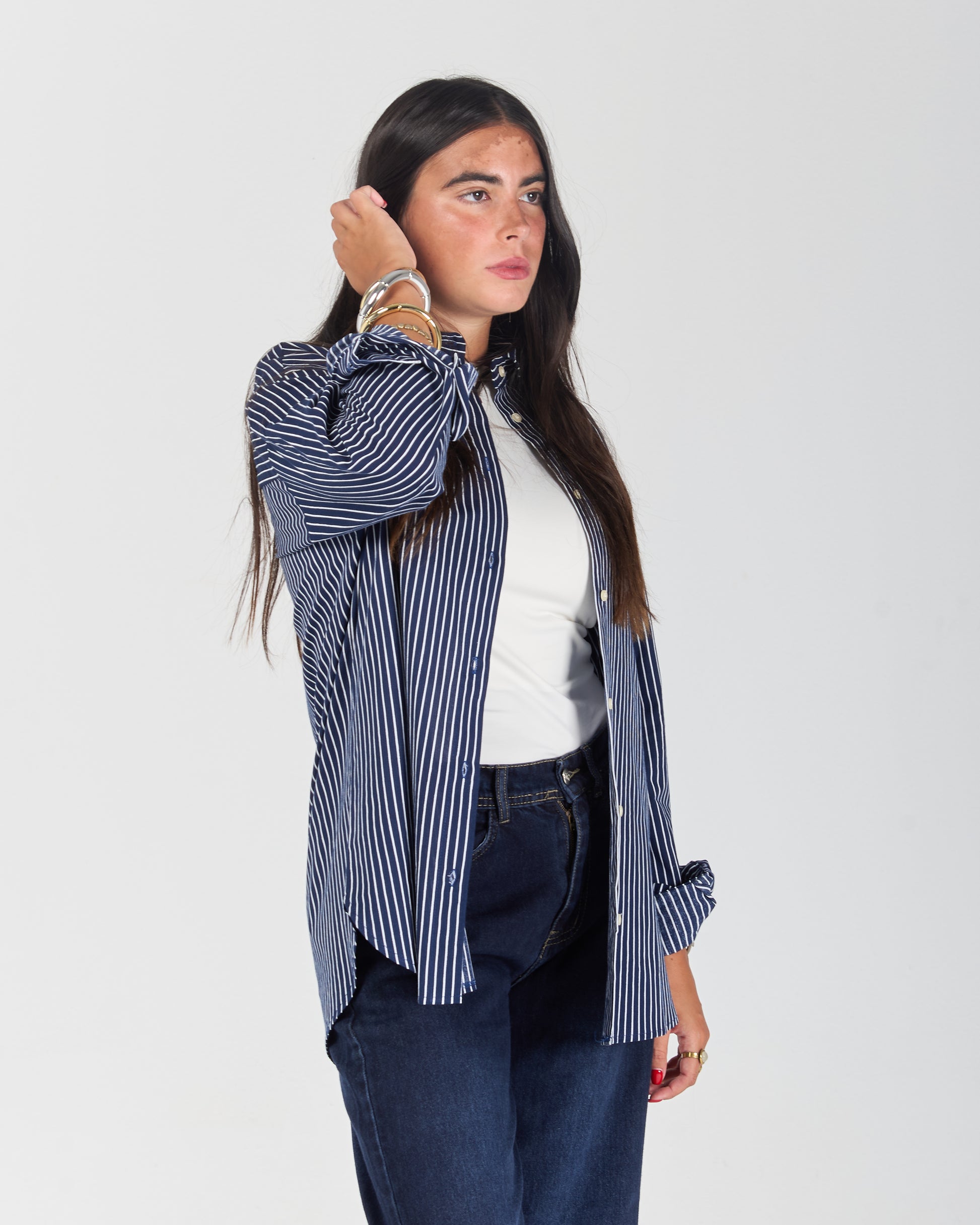 The Stripe Shirt - Navy