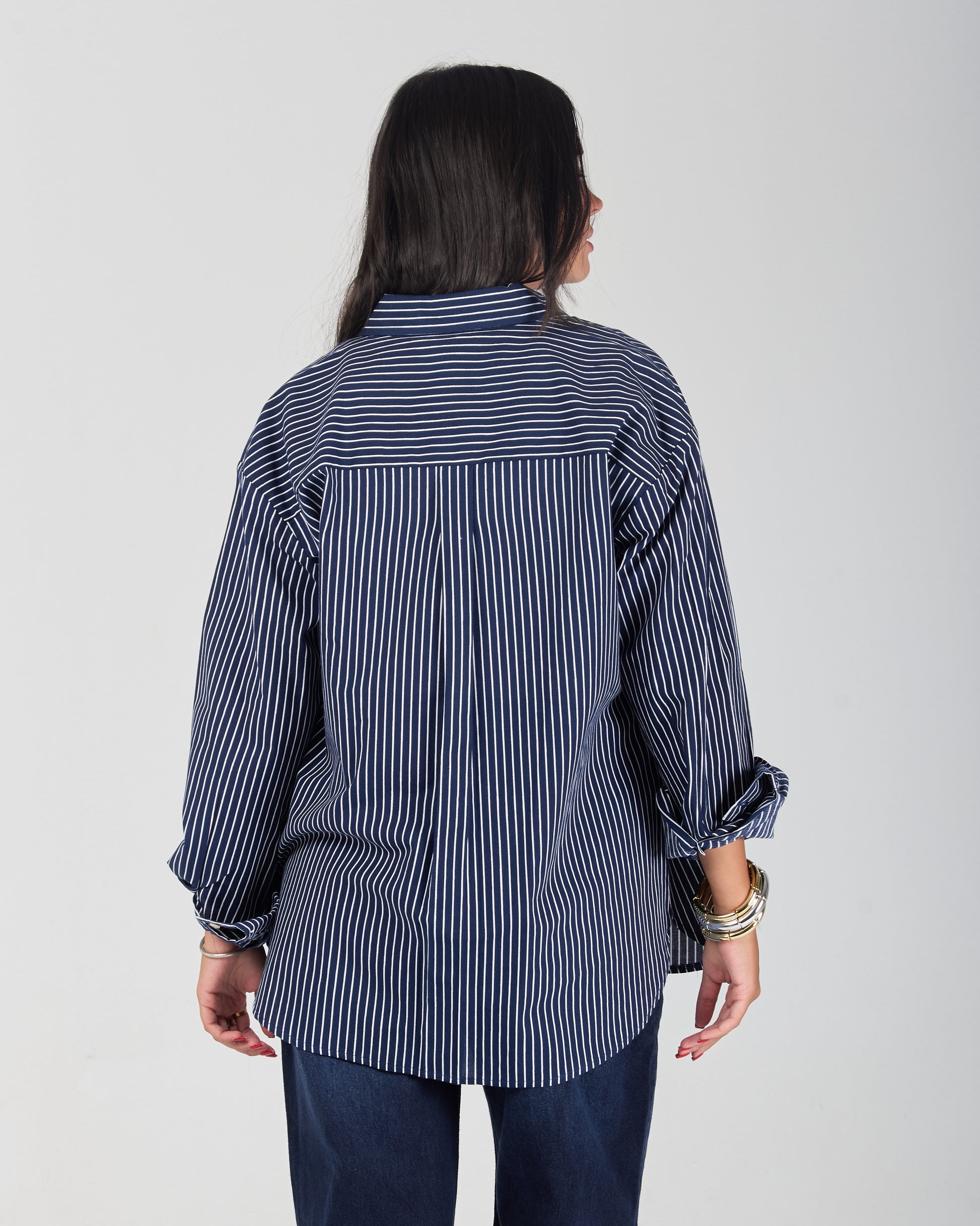 The Stripe Shirt - Navy