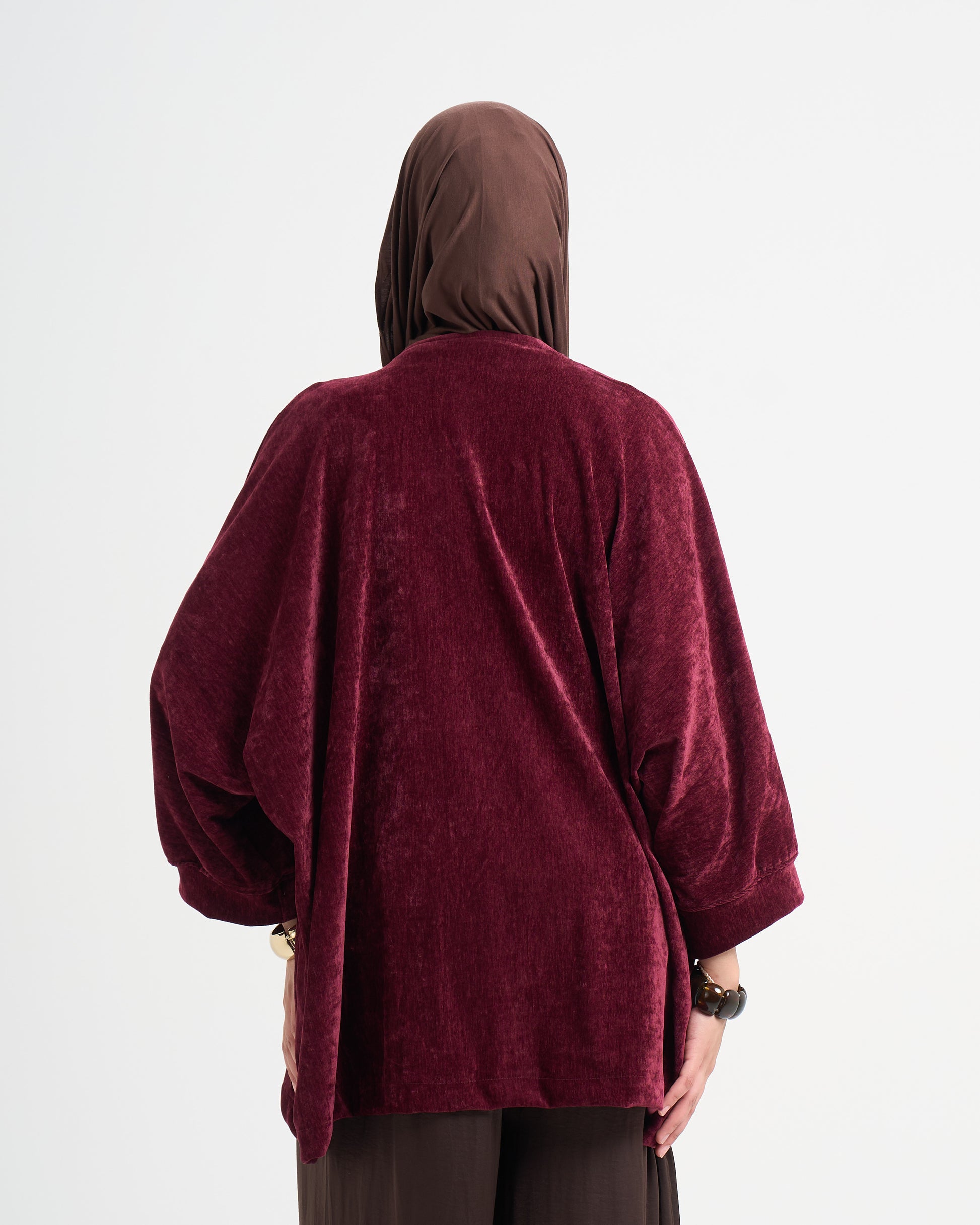 The Velvet Glow Kaftan - Burgundy