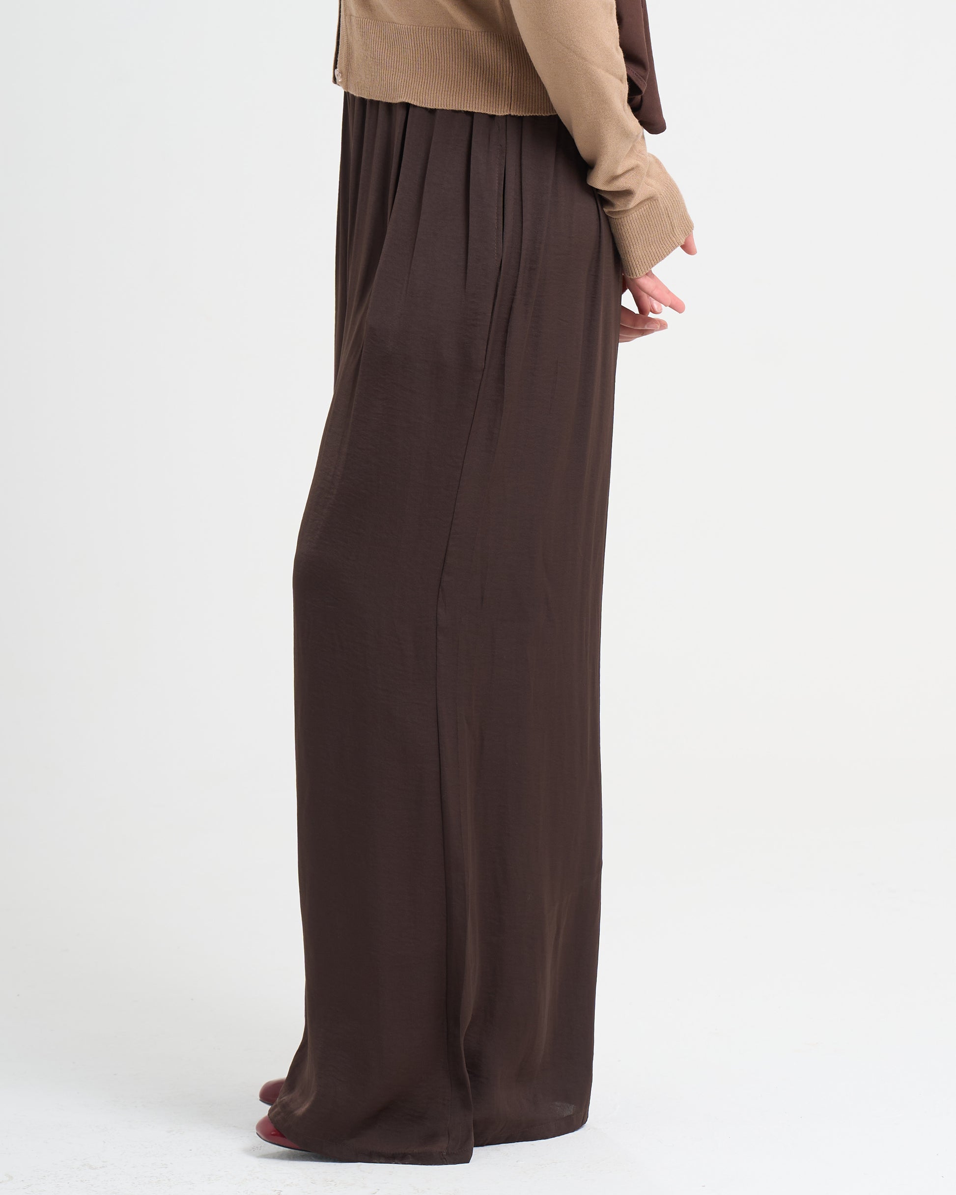 The Satin Pants - Brown