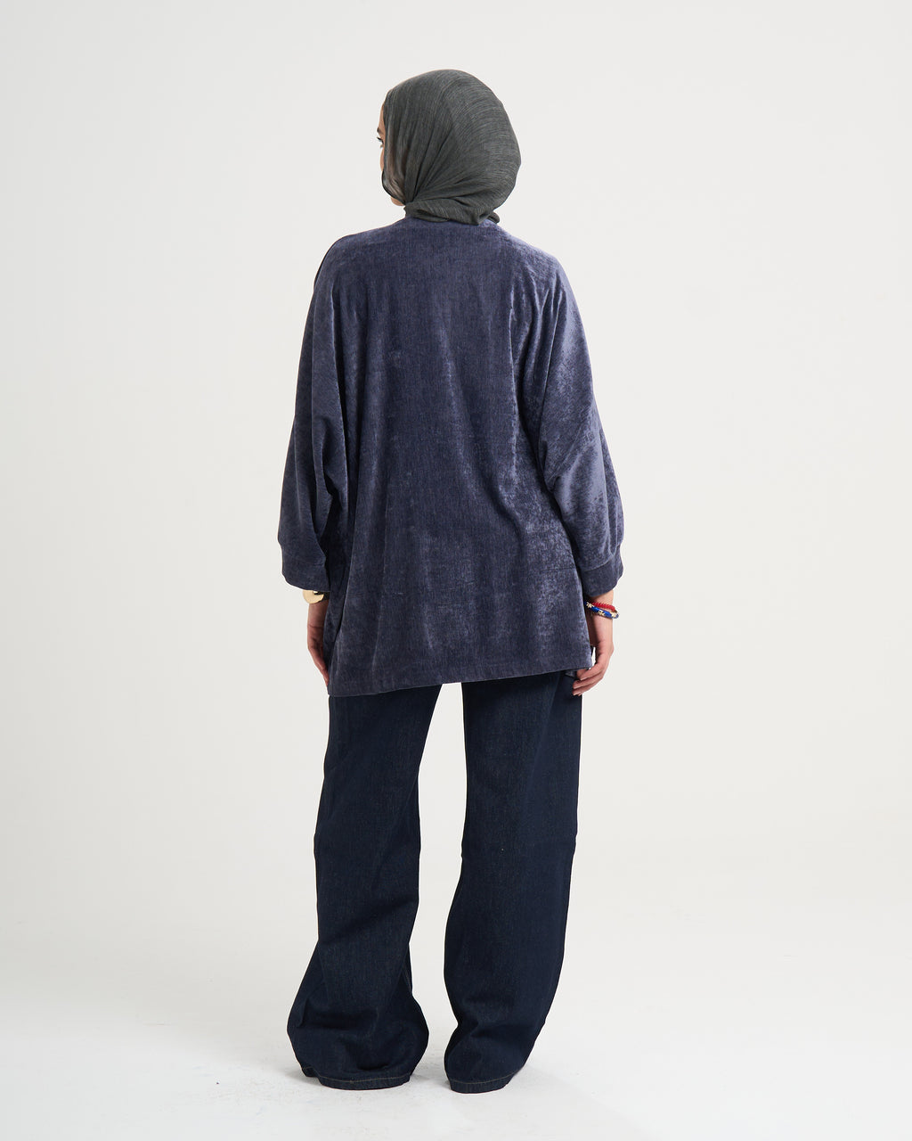 The Velvet Glow Kaftan - Navy