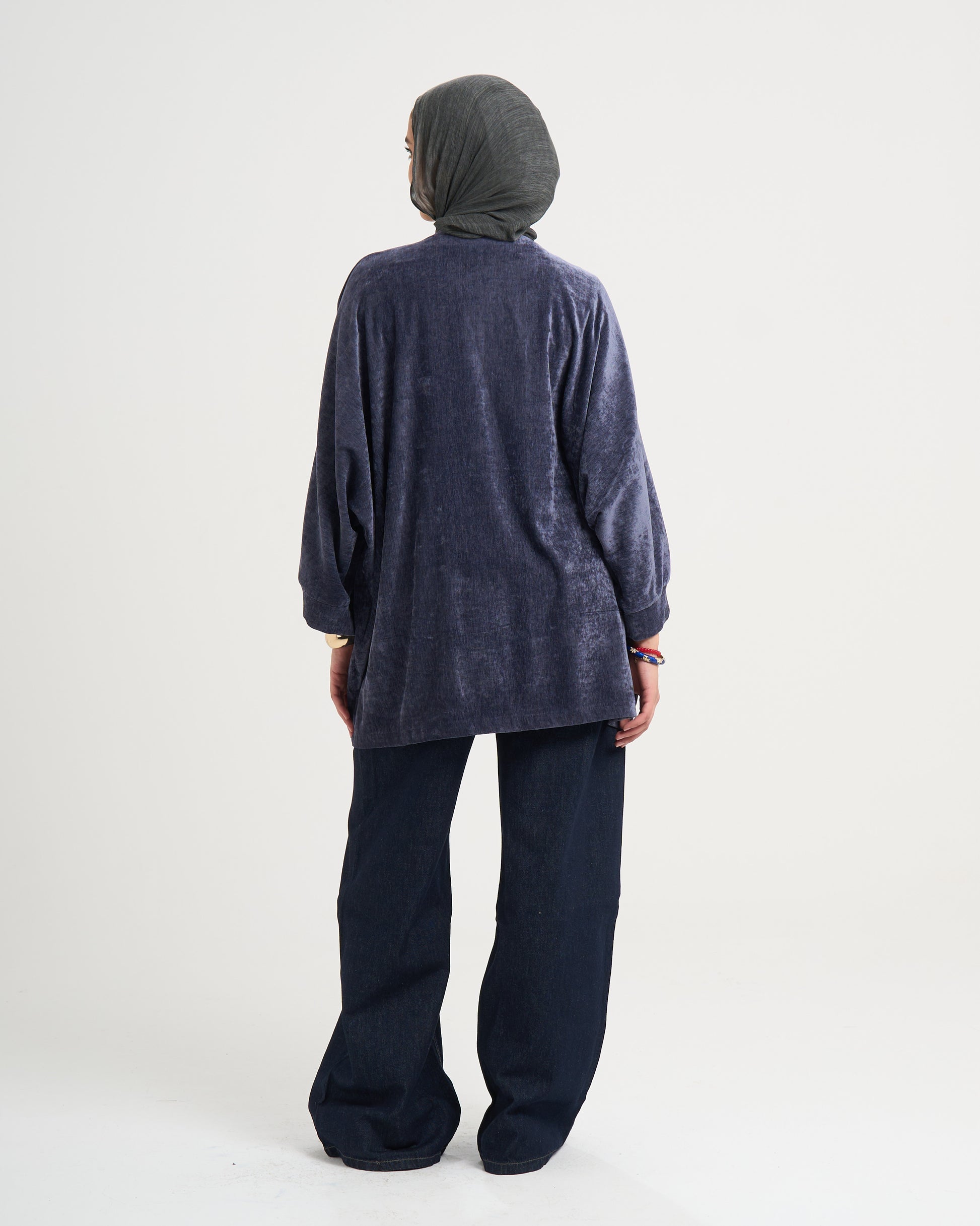 The Velvet Glow Kaftan - Navy