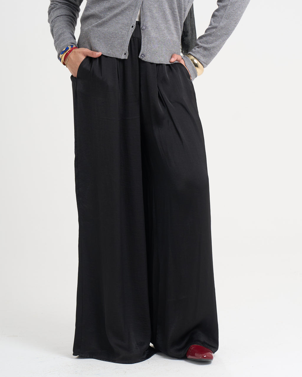 The Satin Pants - Black