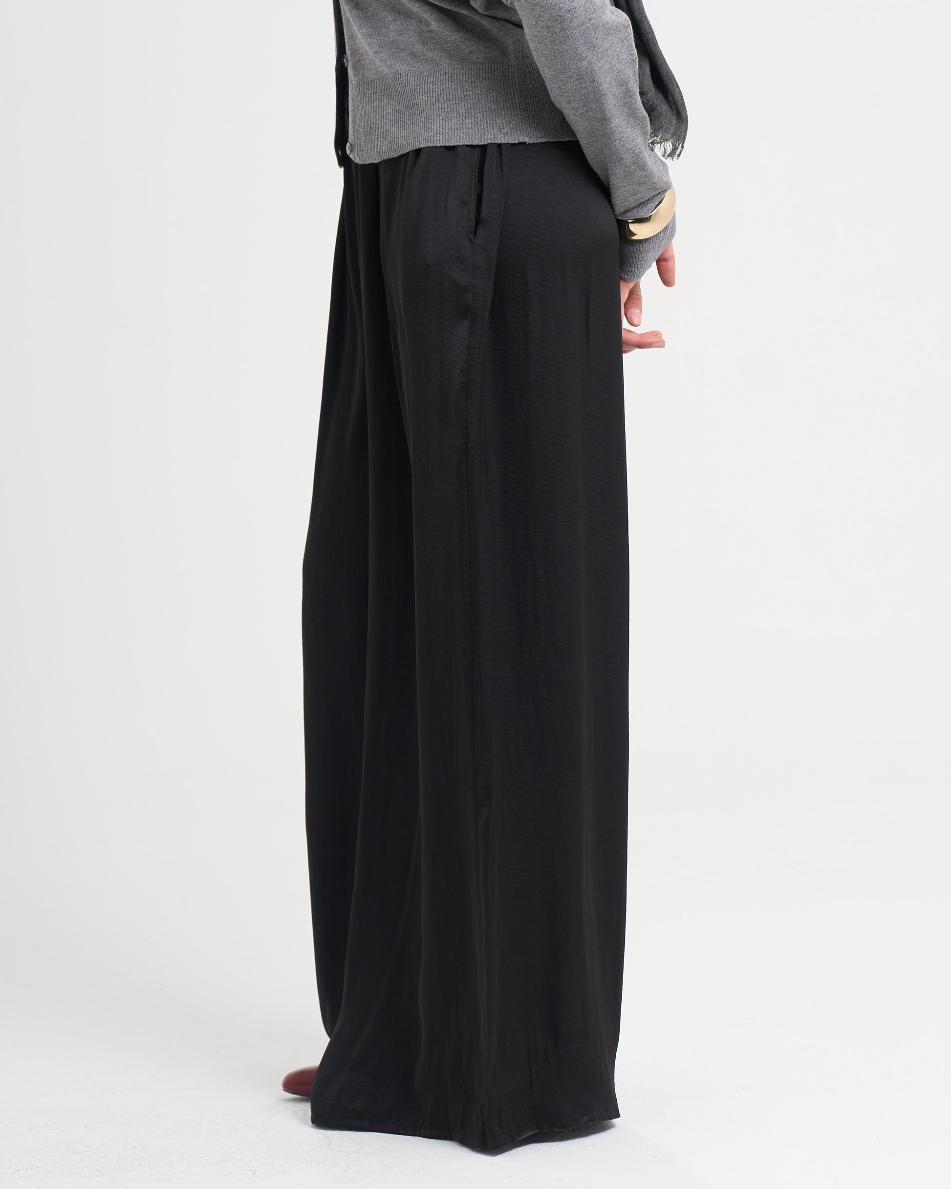 The Satin Pants - Black