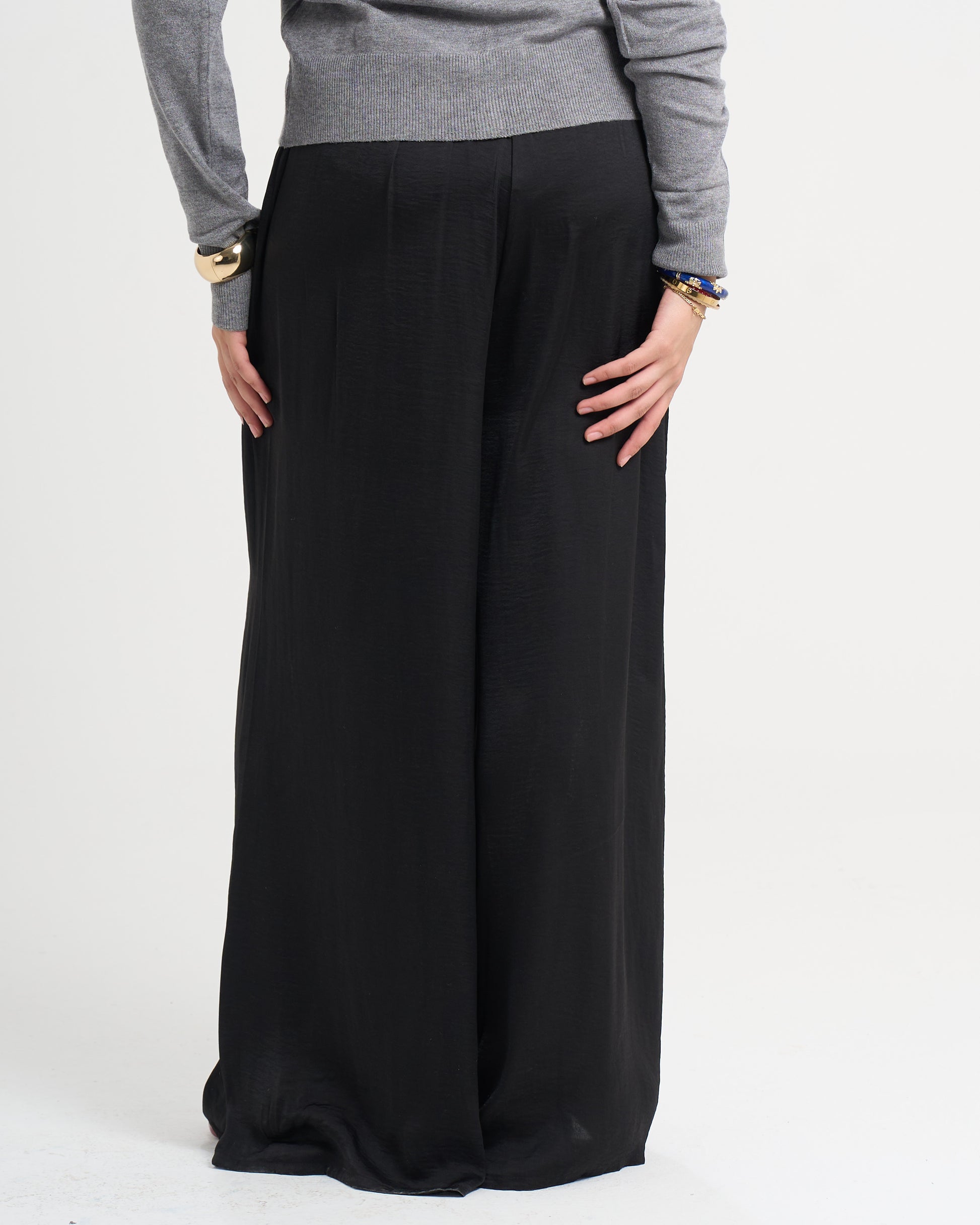 The Satin Pants - Black