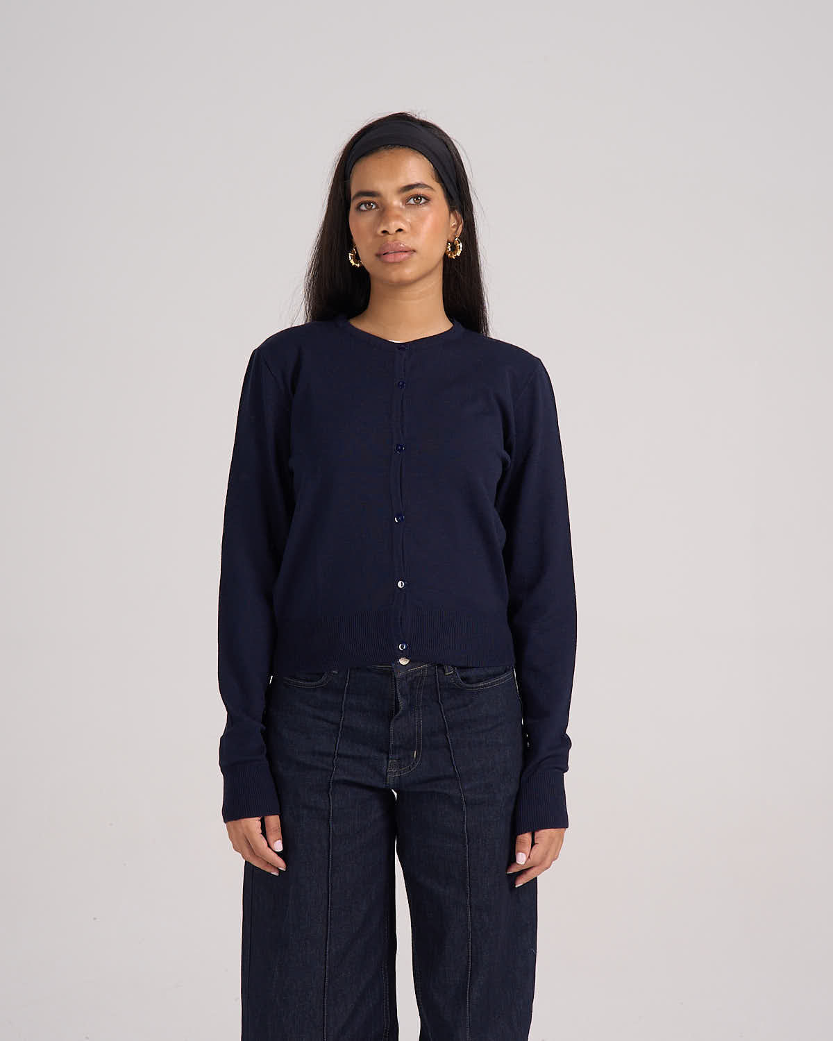 Knitted Cardigan - Navy