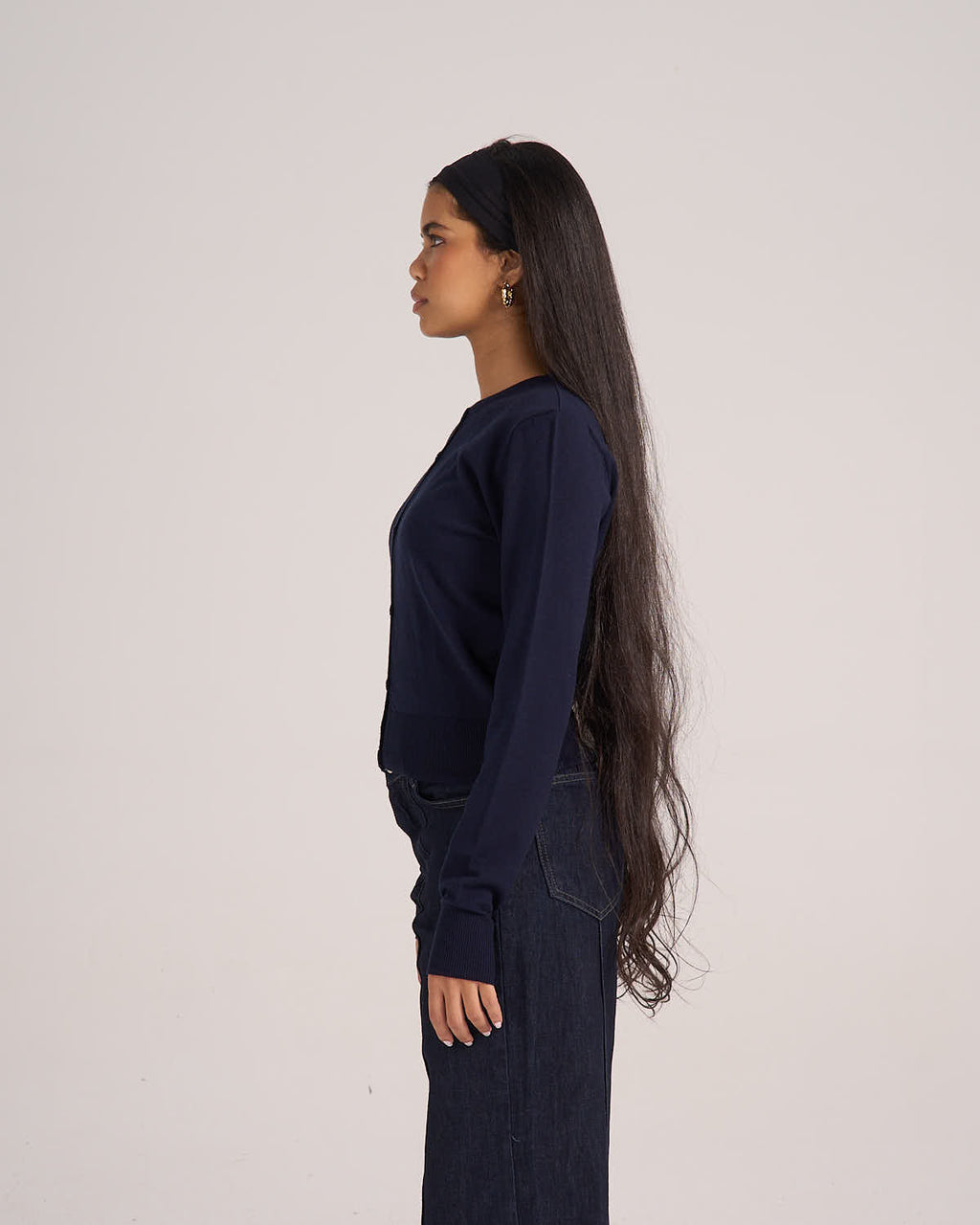 Knitted Cardigan - Navy