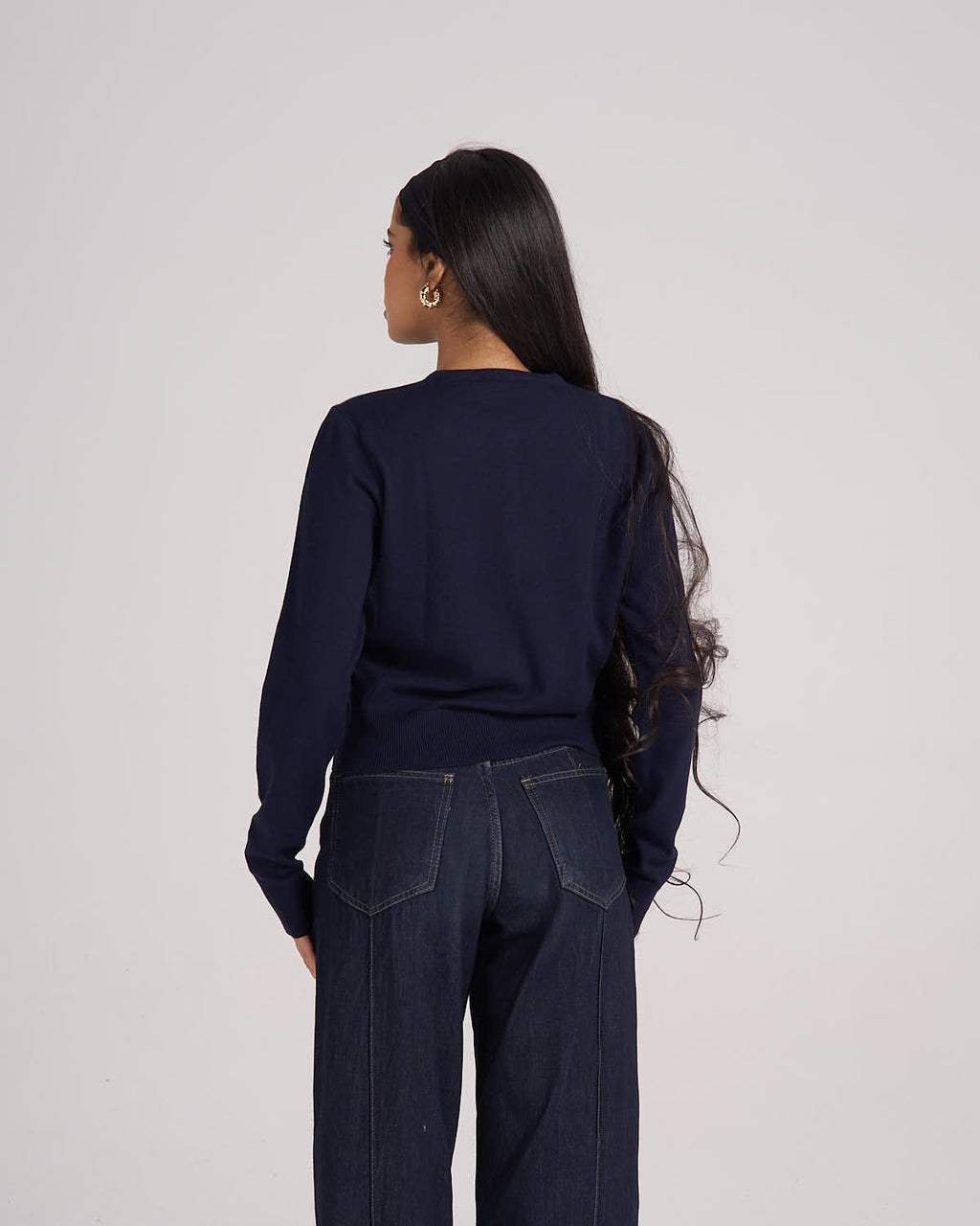 Knitted Cardigan - Navy