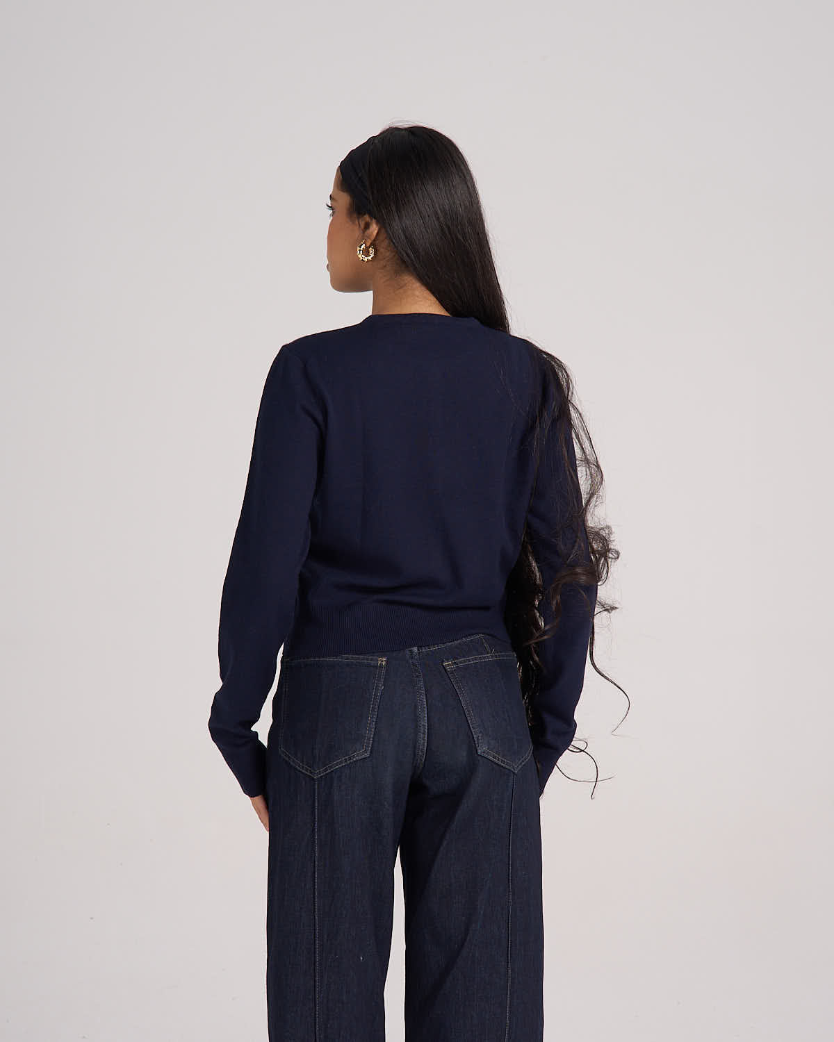 Knitted Cardigan - Navy