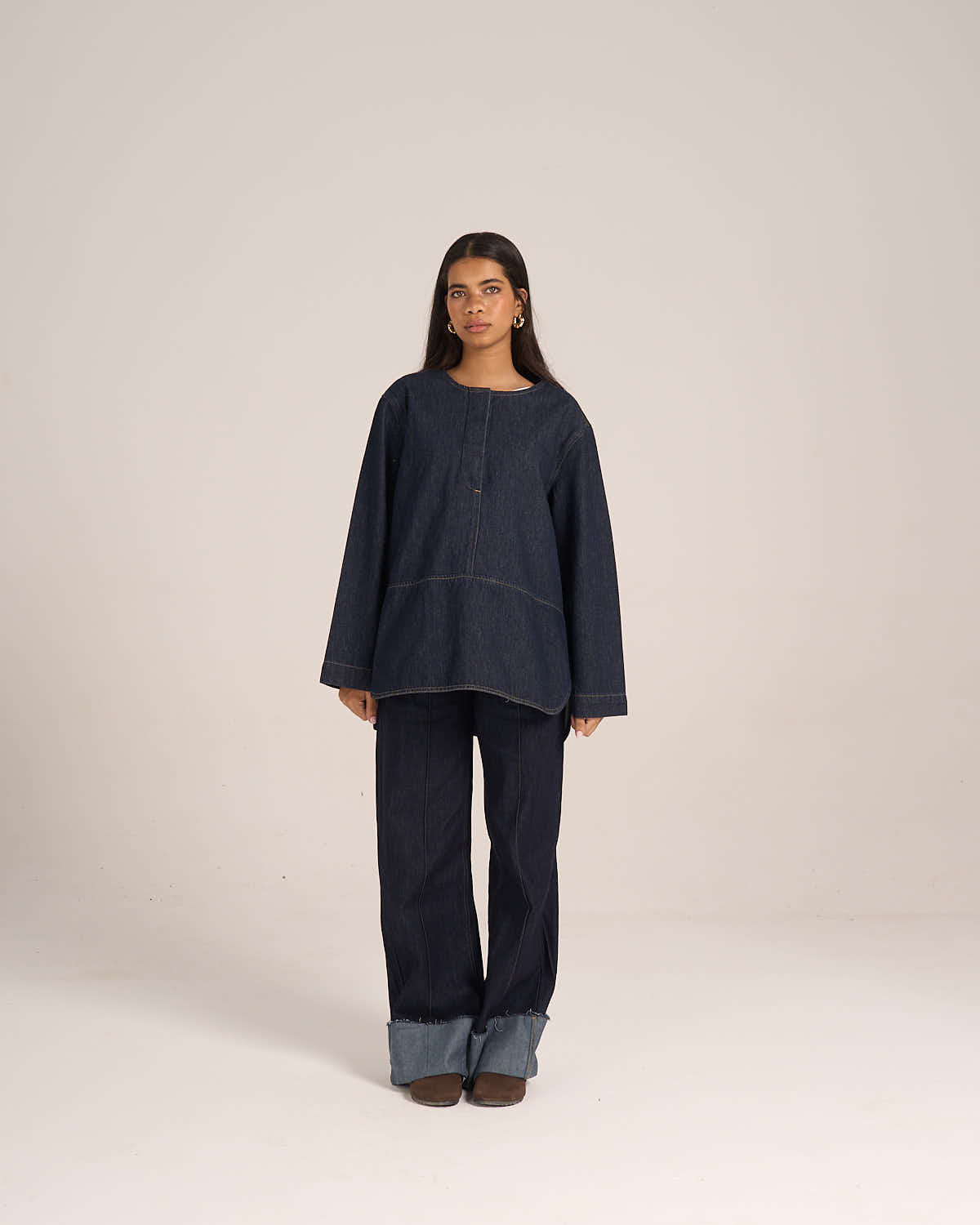 Denim Blouse - Raw Denim