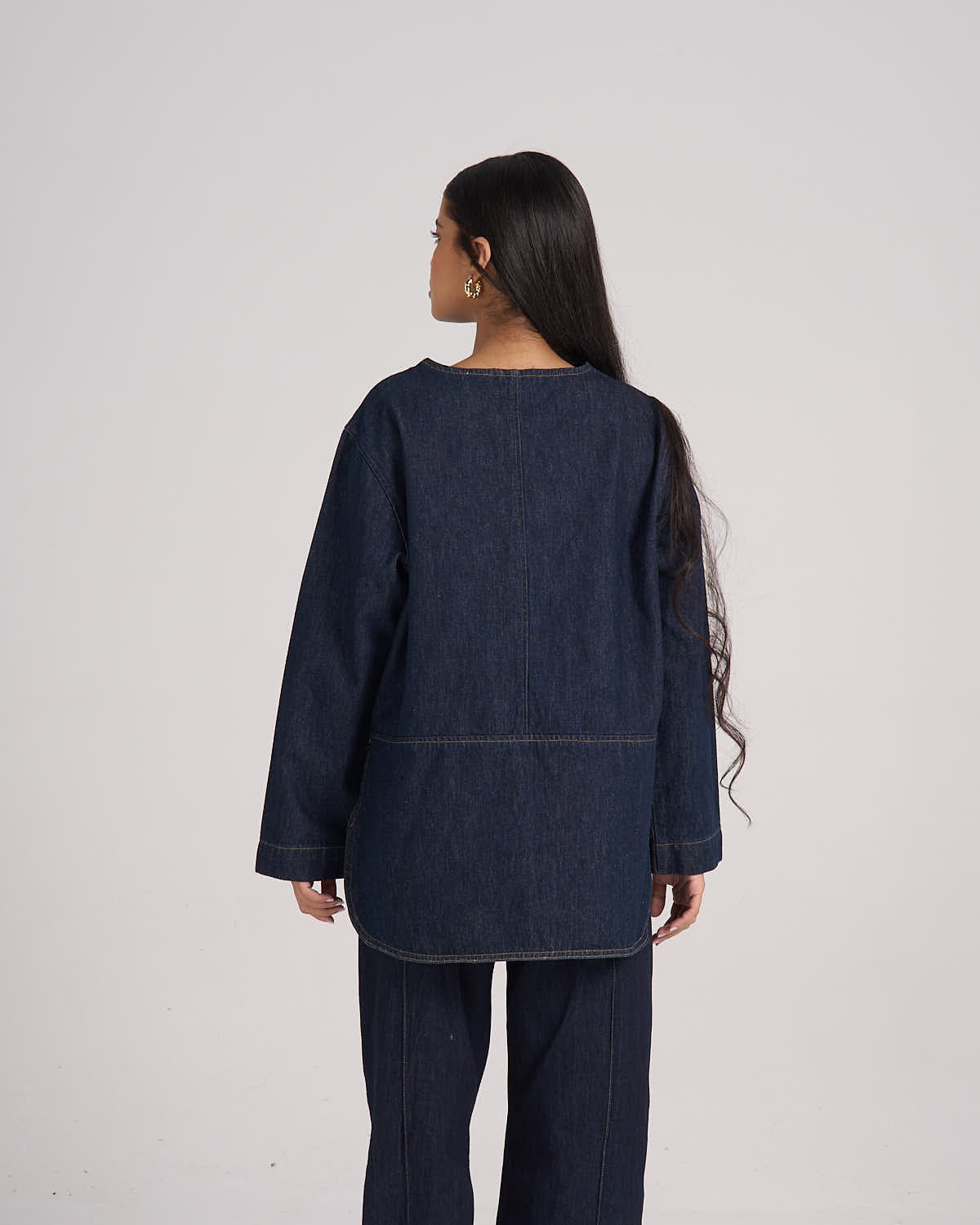 Denim Blouse - Raw Denim