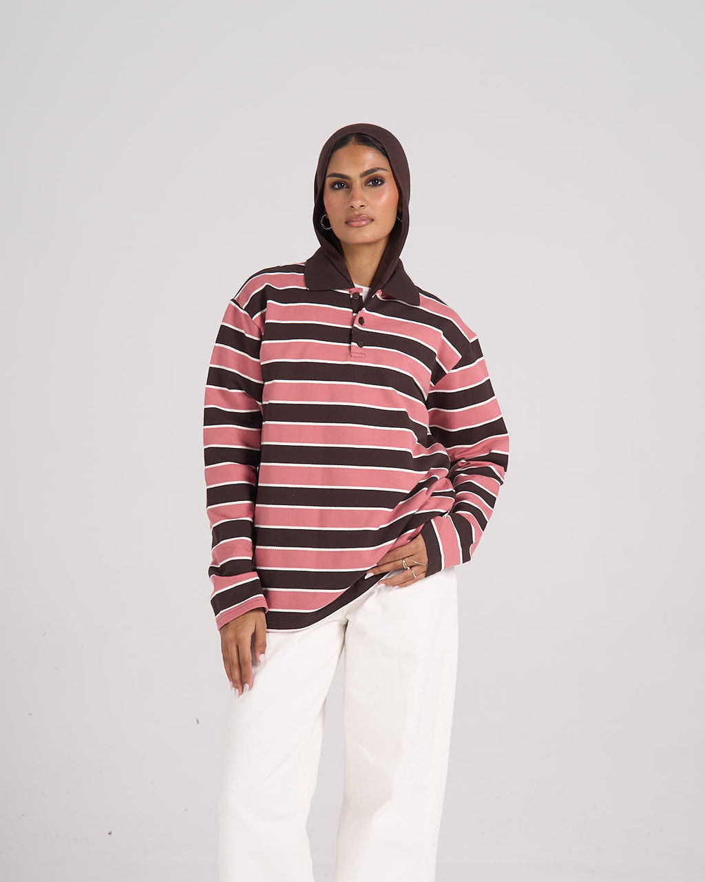 The Chill Polo - Pink With Brown