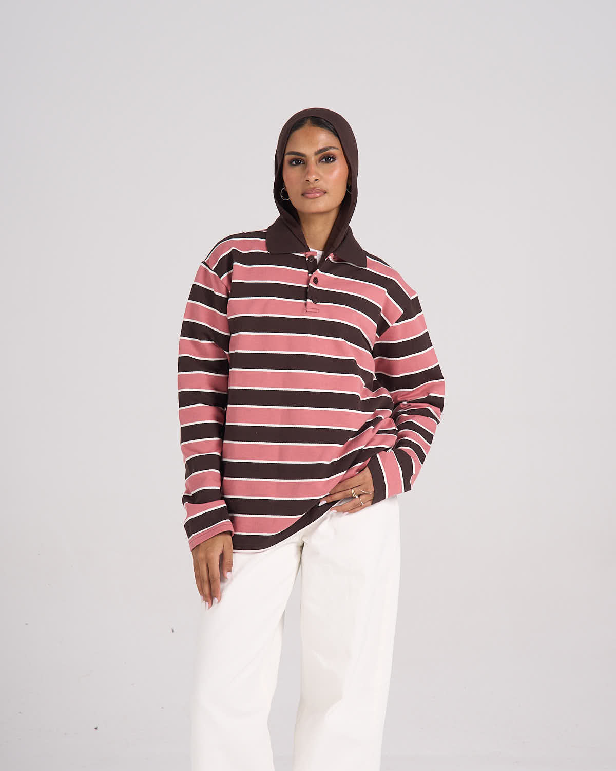 The Chill Polo - Pink With Brown