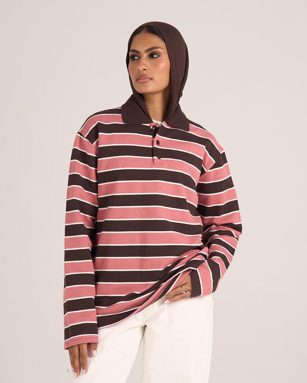 The Chill Polo - Pink With Brown