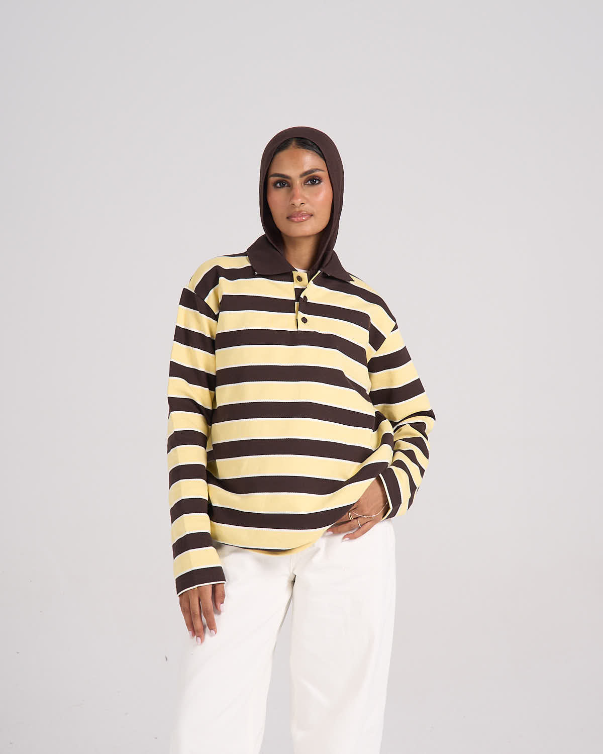 The Chill Polo - Butter Yellow With Brown