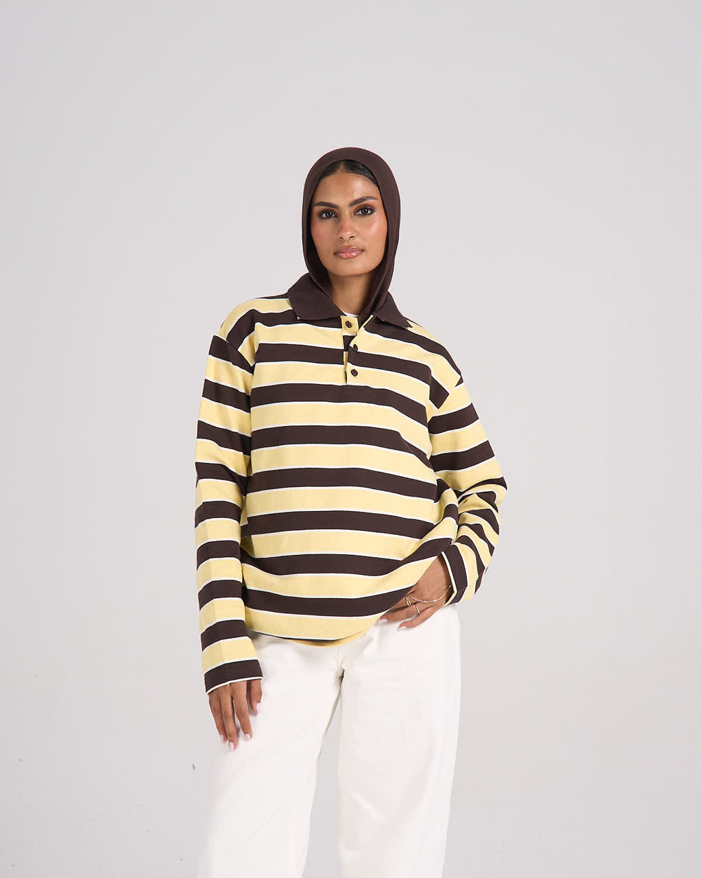 The Chill Polo - Butter Yellow With Brown