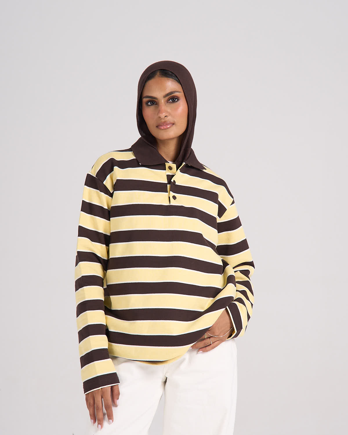 The Chill Polo - Butter Yellow With Brown