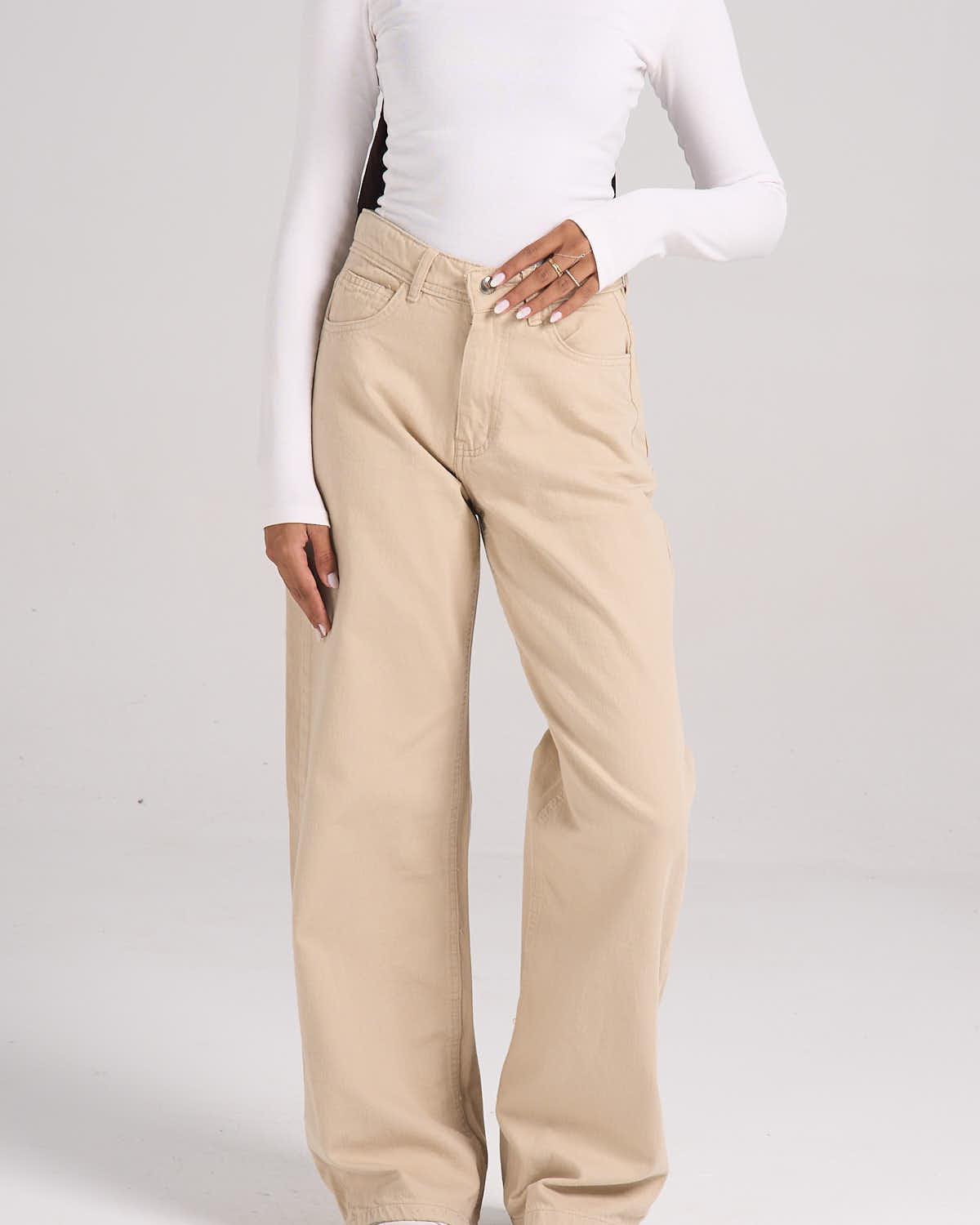 ⁠Gabardine Pants - Beige