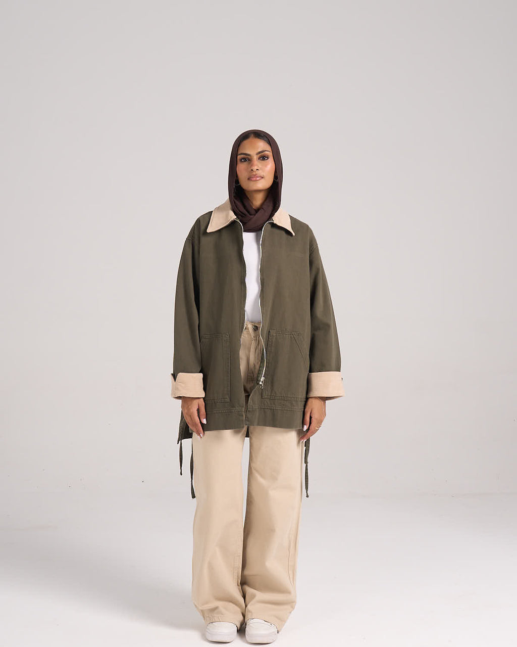 ⁠The Cord Collar - Olive