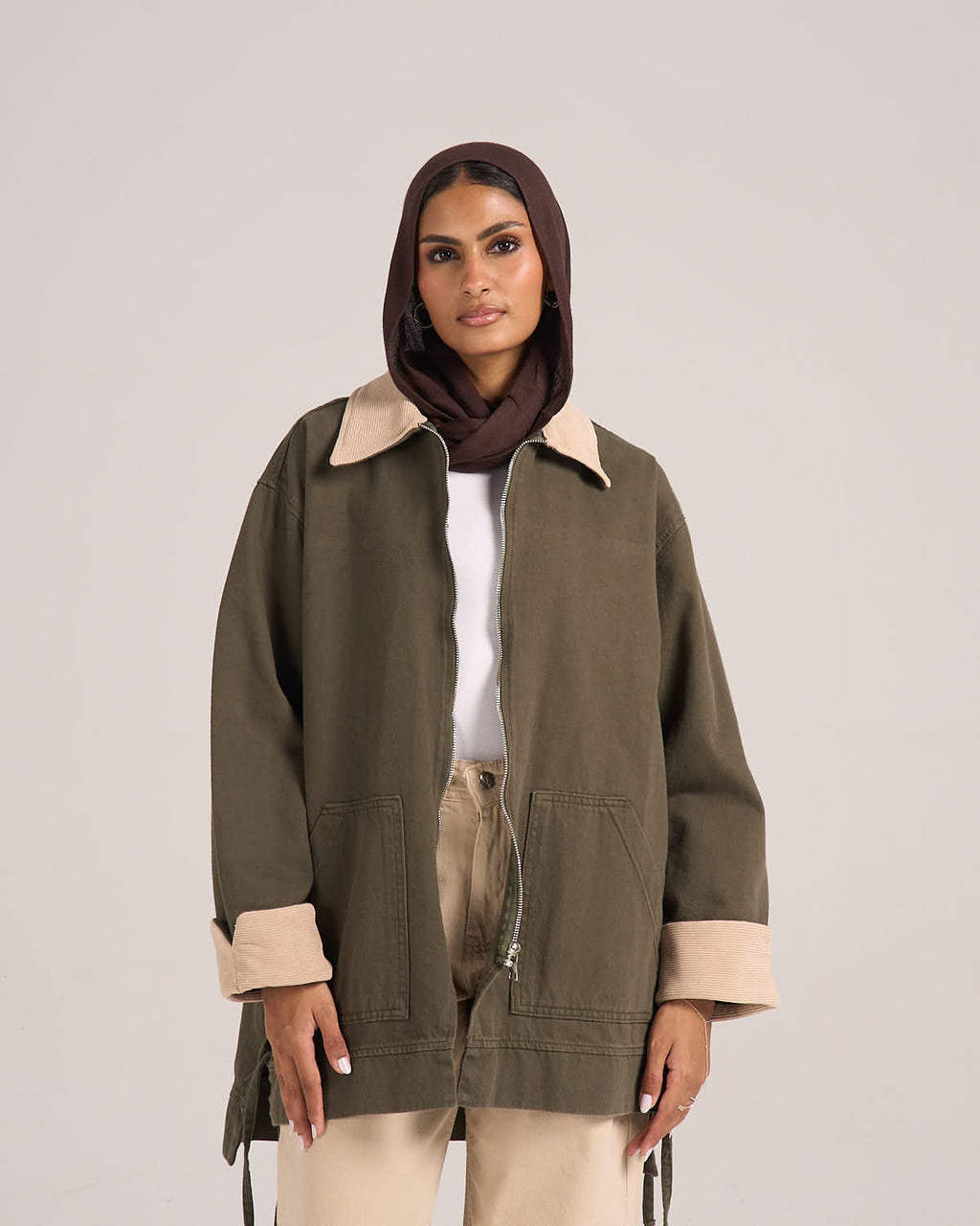 ⁠The Cord Collar - Olive