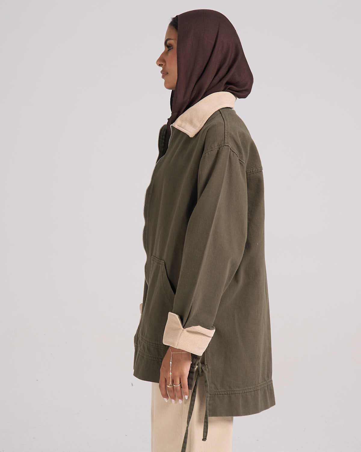 ⁠The Cord Collar - Olive