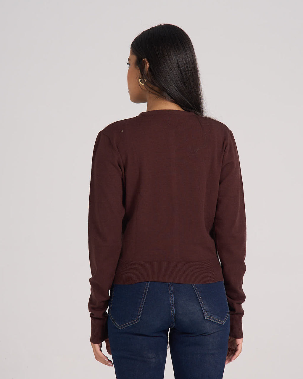 Knitted Cardigan - Chocolate Brown