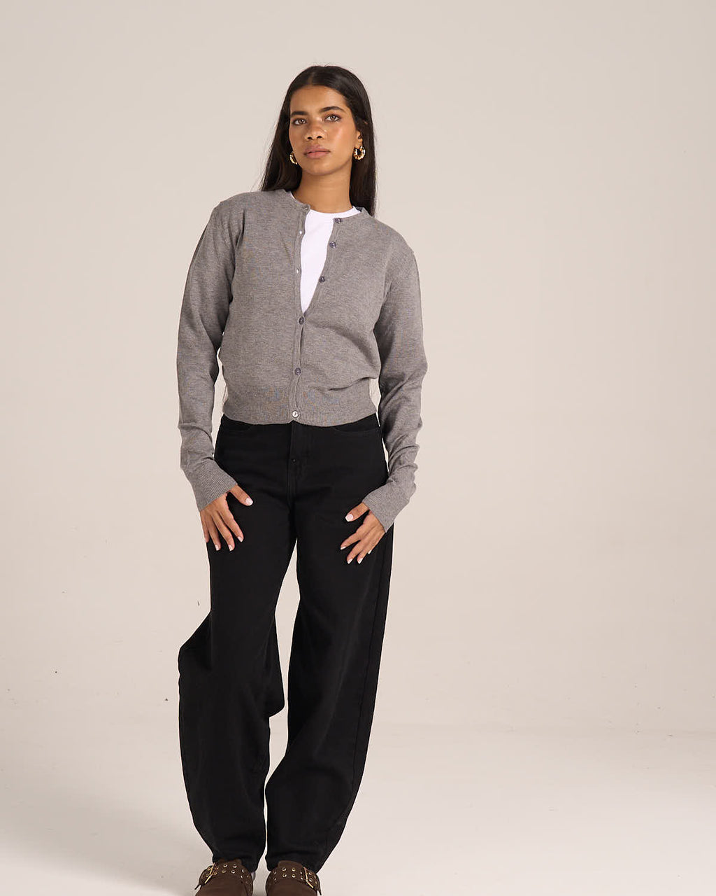 Knitted Cardigan - Grey