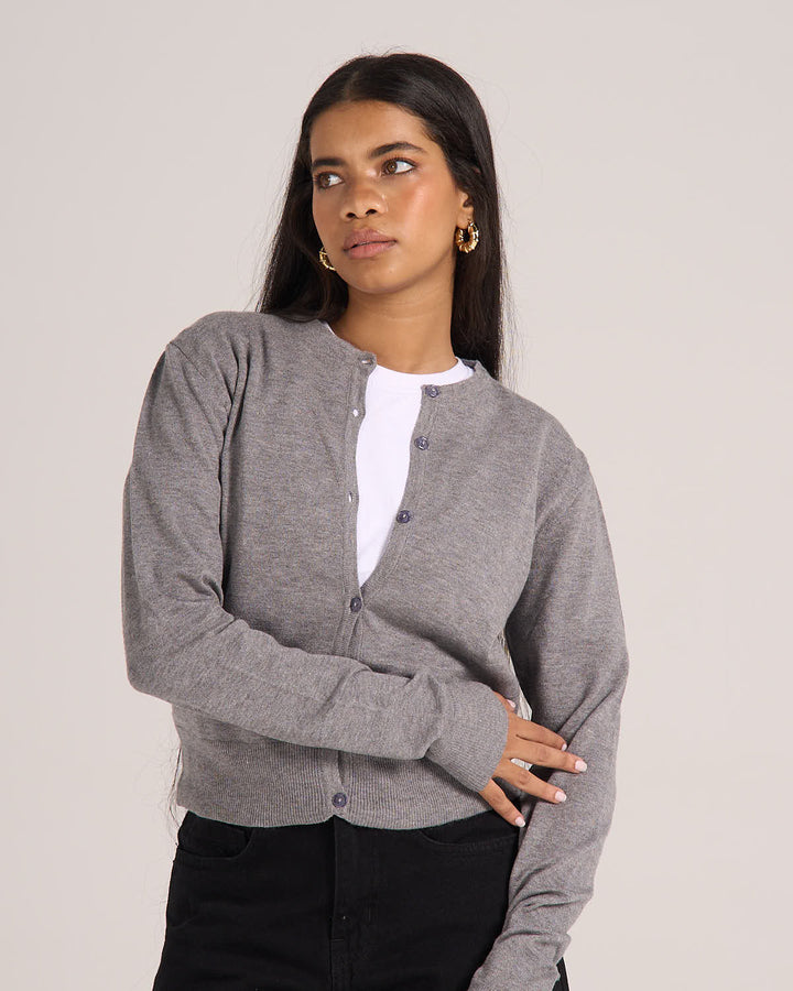 Knitted Cardigan - Grey